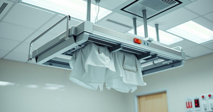 Transportador A&eacute;reo Hospitalar e Lavanderia Eficiente
