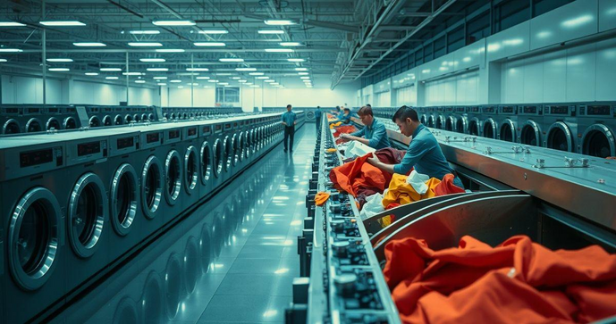 Lavanderia industrial pre&ccedil;o: como calcular e economizar na sua escolha