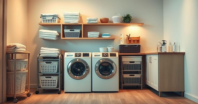 Carrinho para lavanderia: efici&ecirc;ncia e praticidade