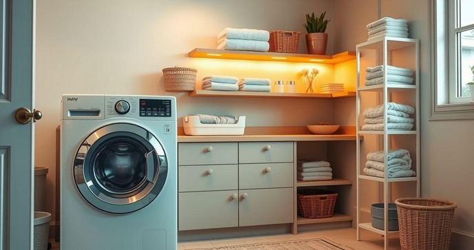 Lavanderia: Dicas para Organizar e Otimizar Seu Espa&ccedil;o de Lavagem