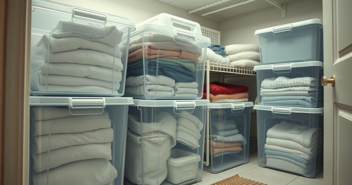Caixas pl&aacute;sticas para lavanderia s&atilde;o essenciais para organiza&ccedil;&atilde;o e praticidade