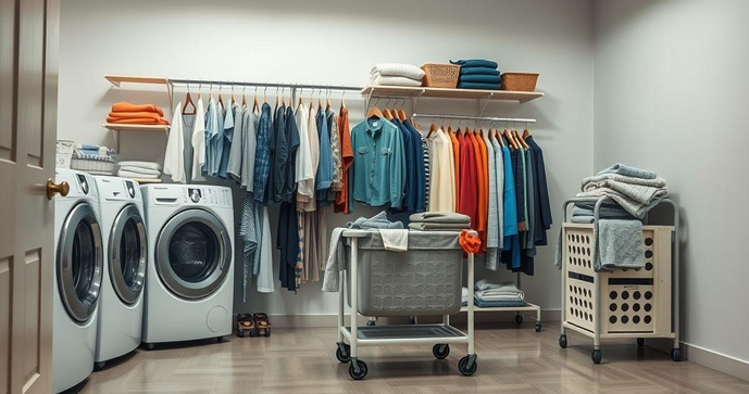Carrinho para Lavanderia: Como Escolher o Ideal para Organizar Seu Espa&ccedil;o